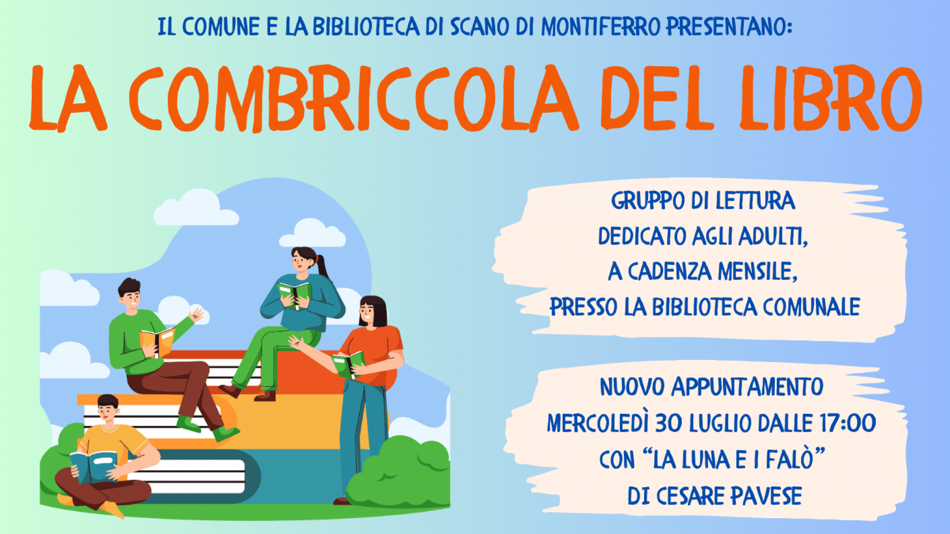 La combriccola del libro luglio 2025 Scano