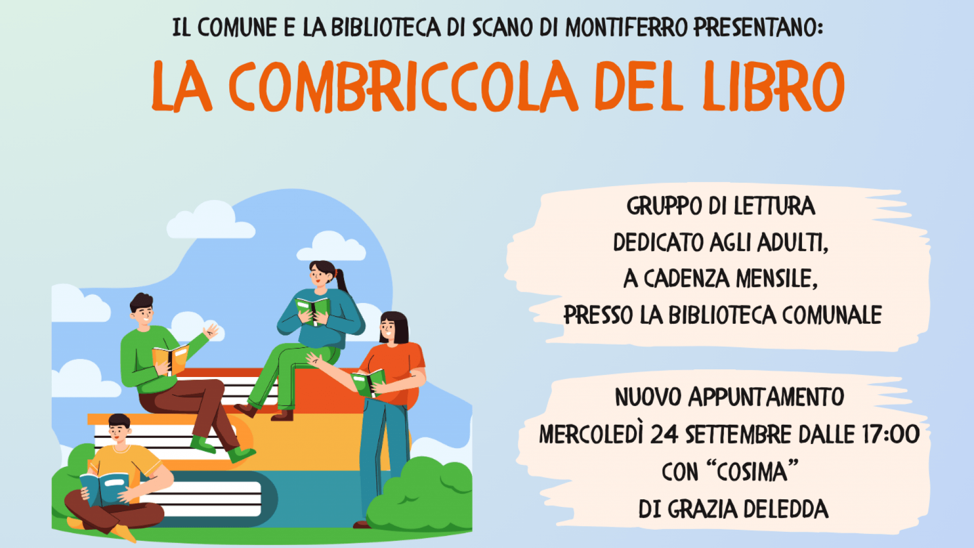 La combriccola del libro settembre 2025 Scano