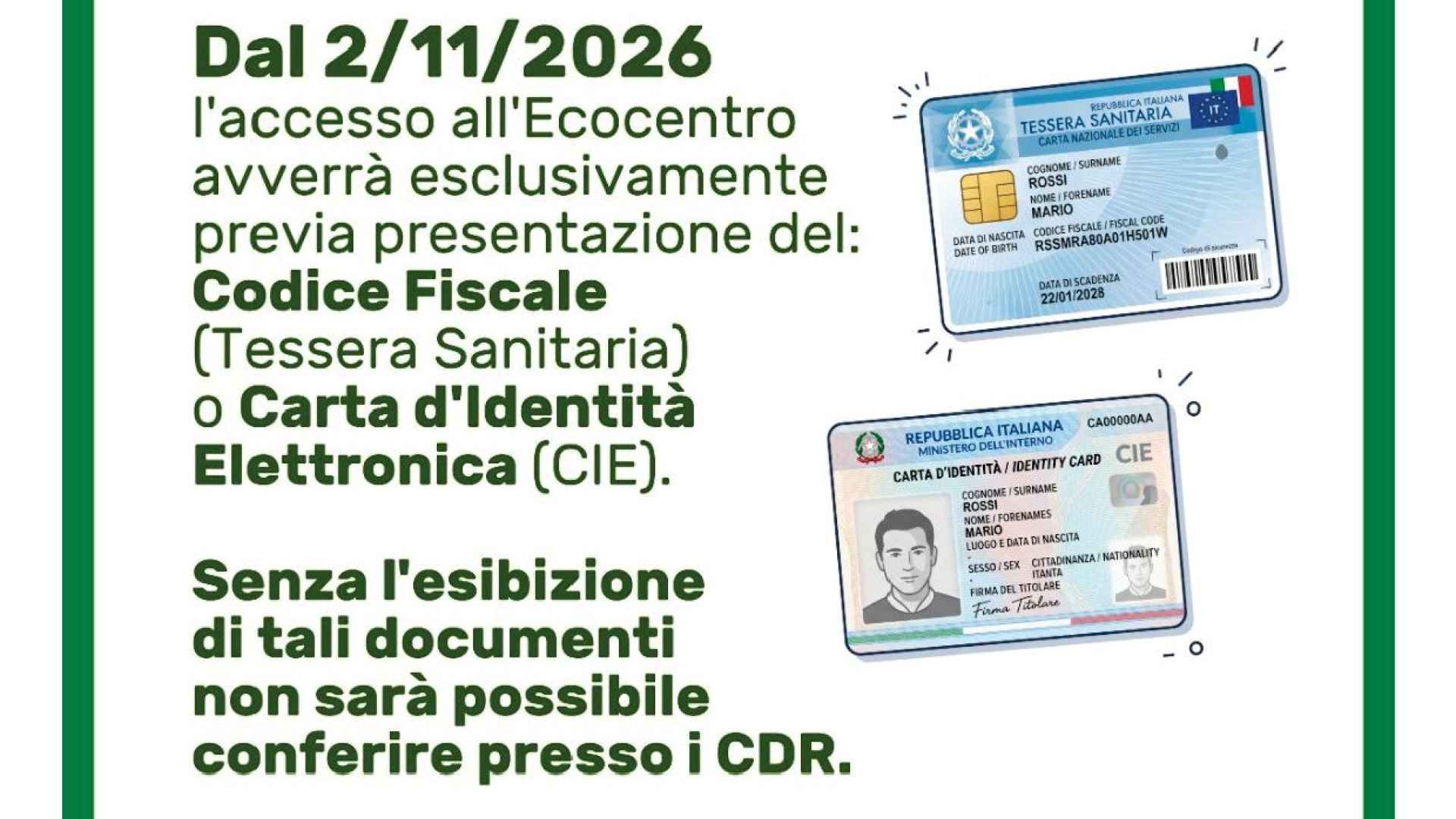 AVVISO accesso Ecocentro