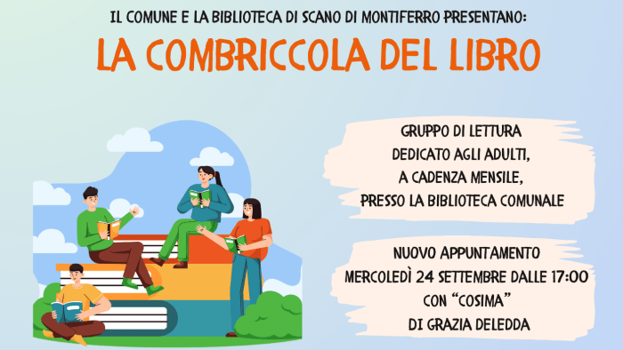 La combriccola del libro settembre 2025 Scano